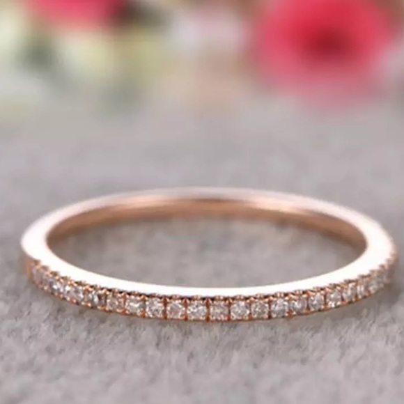 18K rose gold plated classic delicate ring - Picture 2 of 5